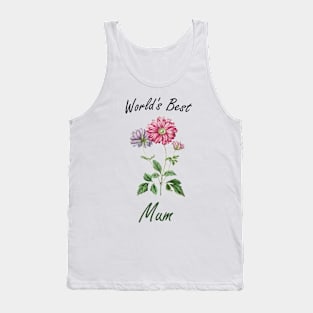 Lispe Chrysanthemum World's Best Mum Tank Top